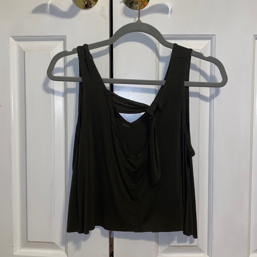 Olive green thick strap tank